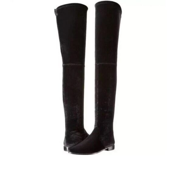 Stuart Weitzman Leggylady Stretch Velvet Over the Knee Thigh High Boots Size 7.5 - Picture 5 of 9